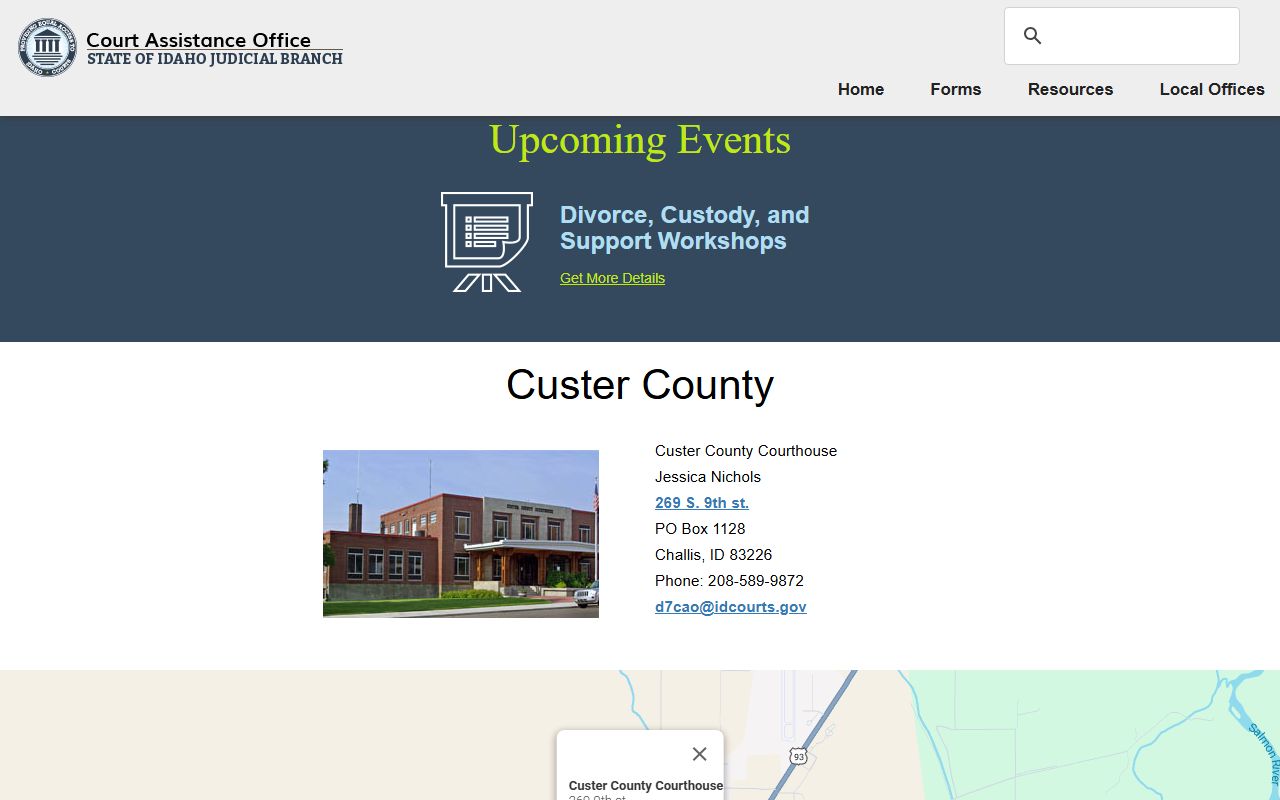 Custer County Court records court assistance office