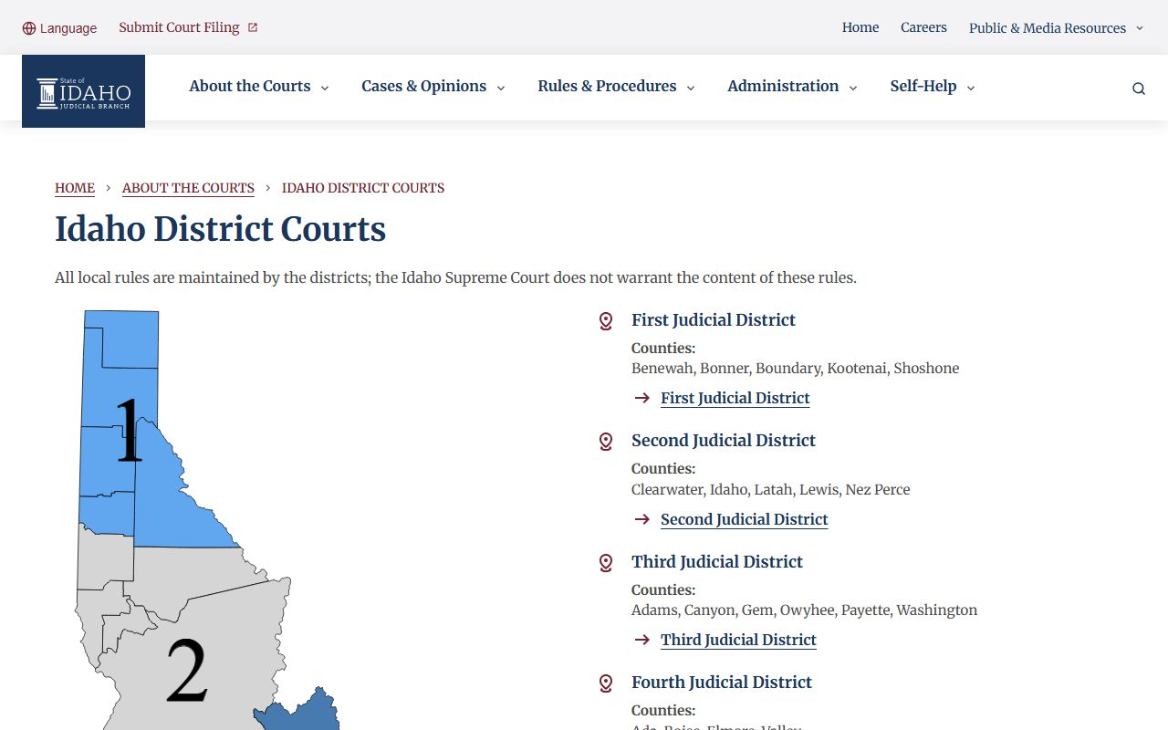 Custer County Court records Seventh Judicial District
