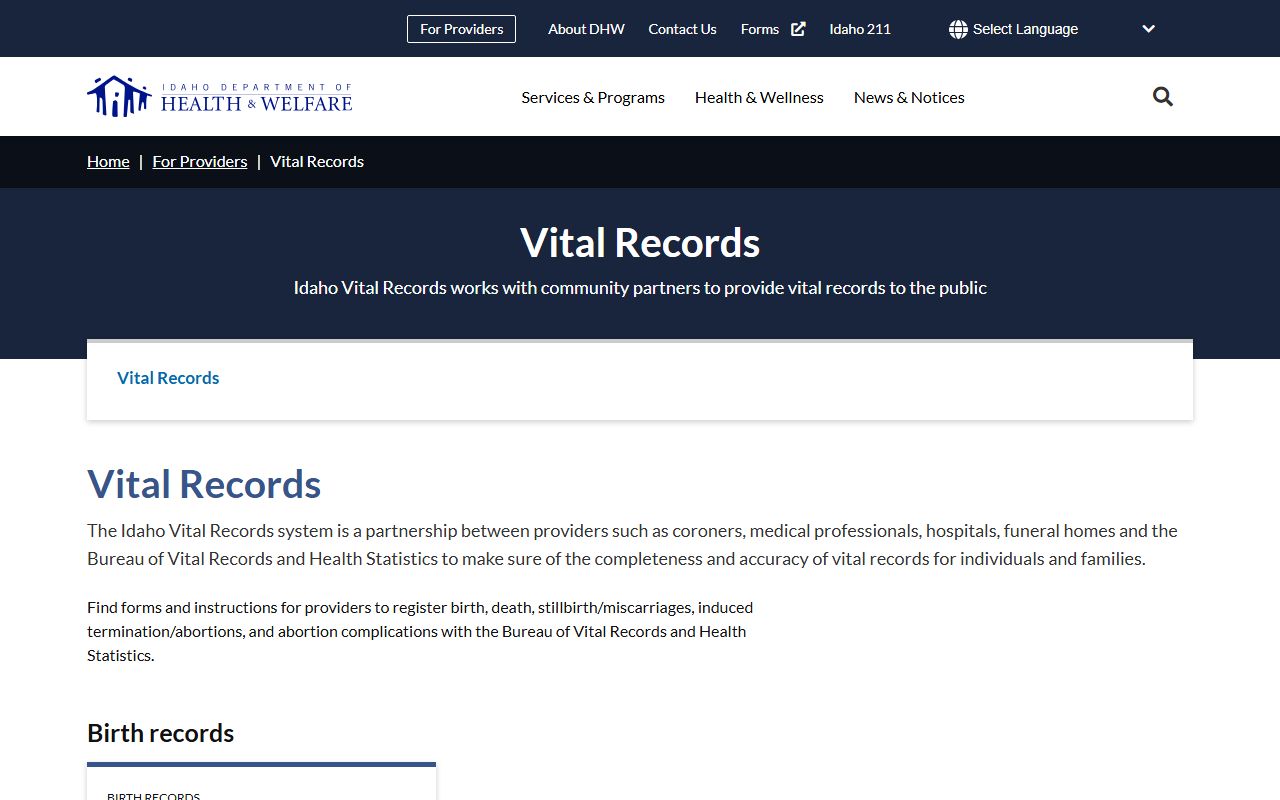 Custer County marriage and divorce records Idaho vital records